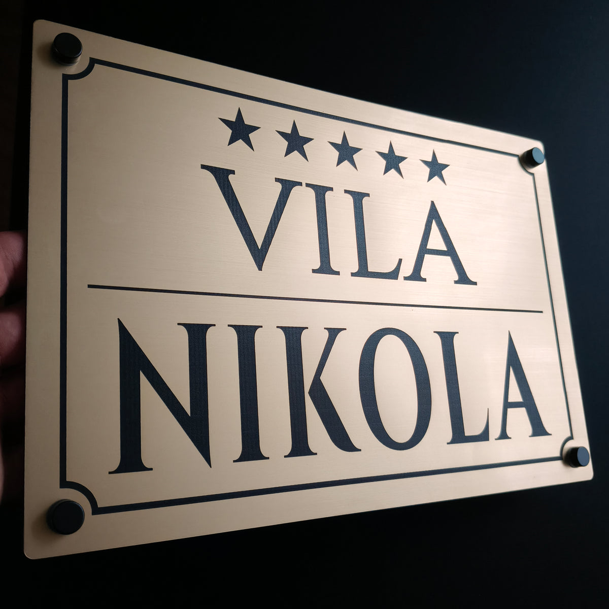 LUX Tablica za Kuću sa Brojem i Nazivom Ulice – Model 2