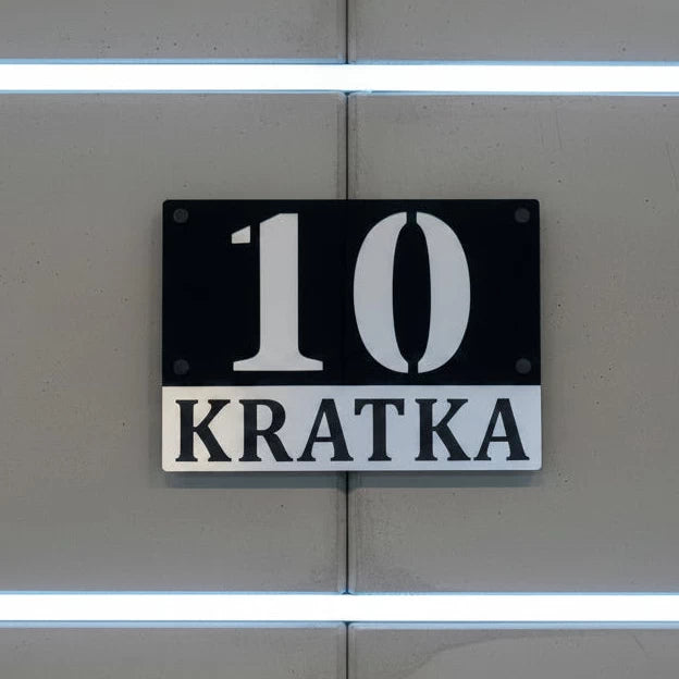 Lux Tablica za Kuću sa Brojem i Nazivom Ulice – Model 1 03