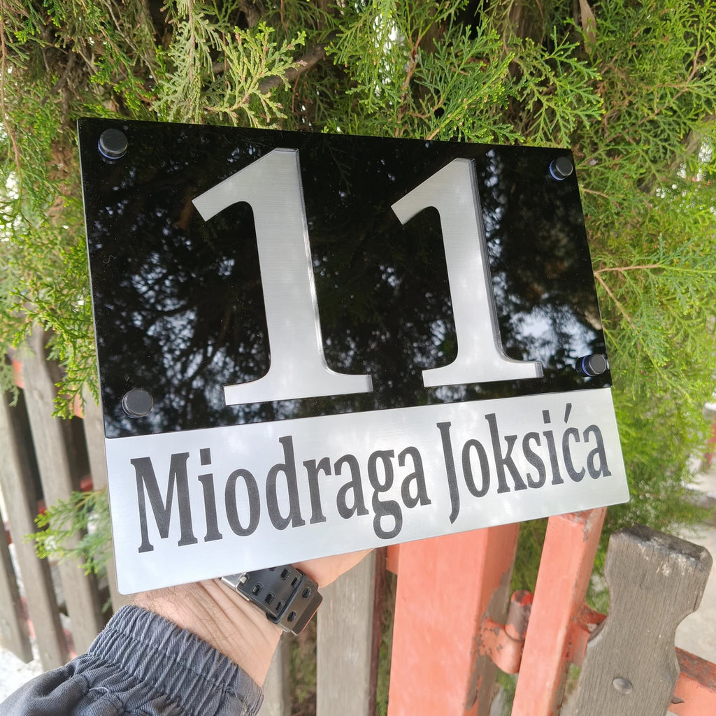 Lux Tablica za Kuću sa Brojem i Nazivom Ulice – Model 1 17