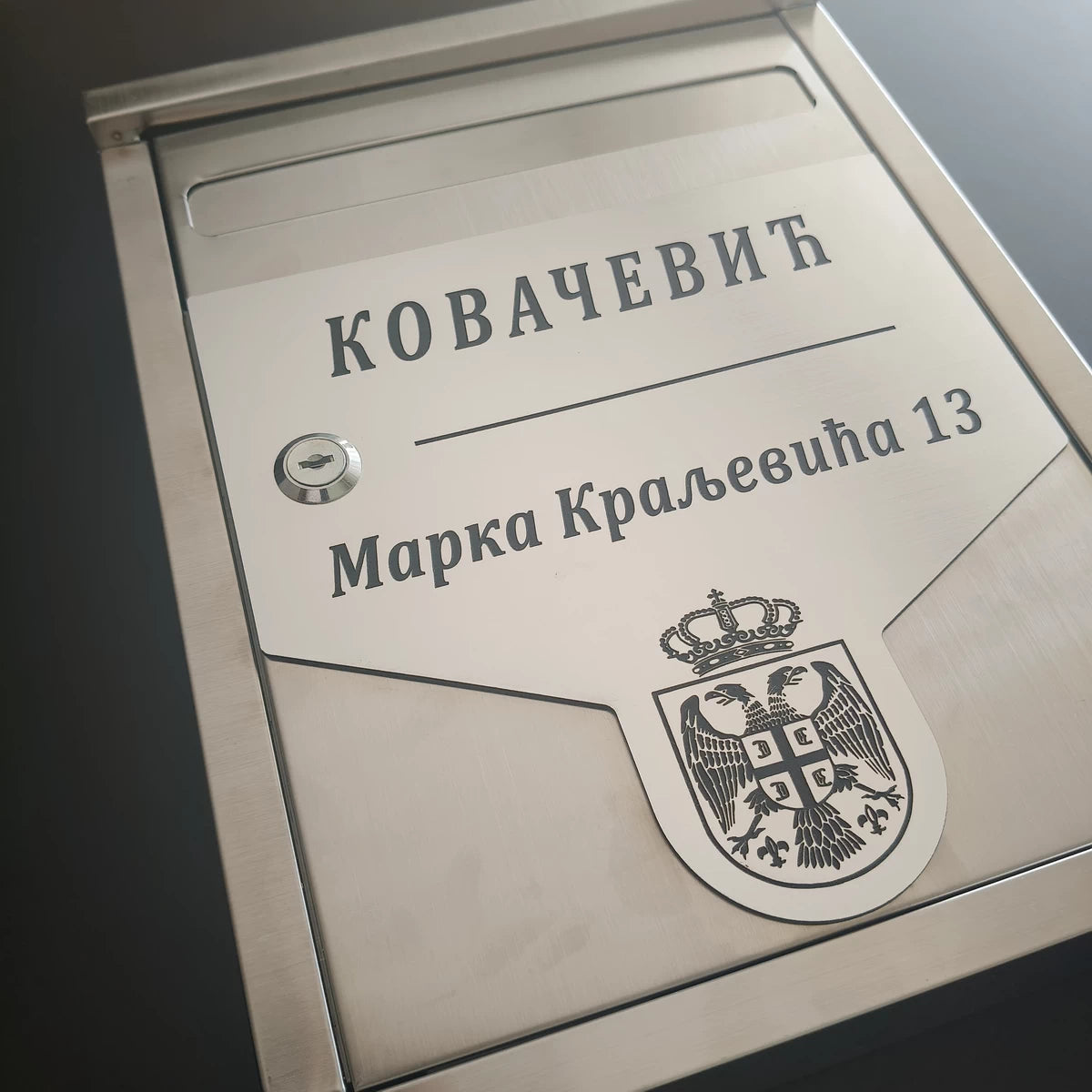 XL Premium Srbija – Inox Poštansko Sanduče sa Graviranom Pločicom - Model PS5 09