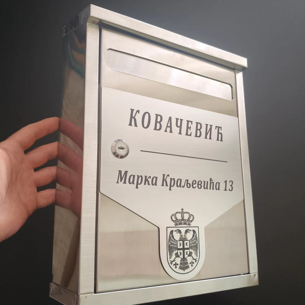 XL Premium Srbija – Inox Poštansko Sanduče sa Graviranom Pločicom - Model PS5 11