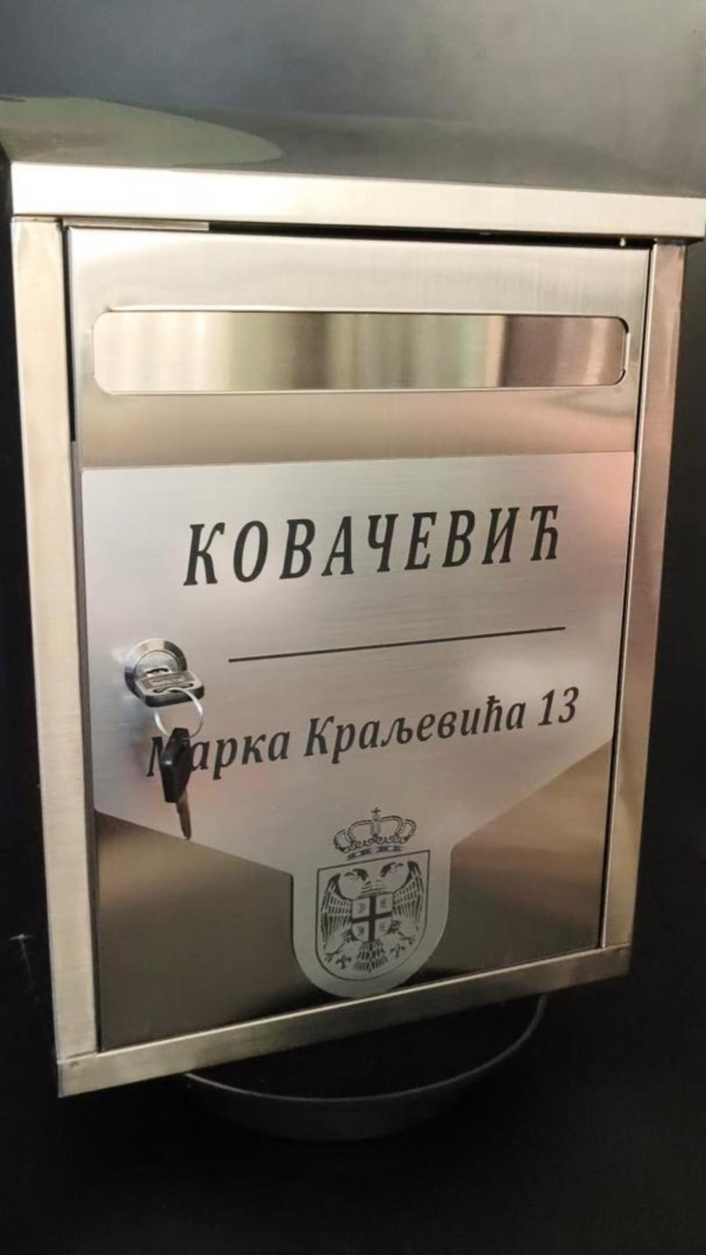 XL Premium Srbija – Inox Poštansko Sanduče sa Graviranom Pločicom - Model PS5