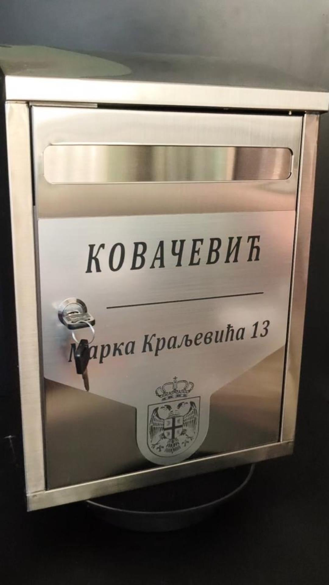 XL Premium Srbija – Inox Poštansko Sanduče sa Graviranom Pločicom - Model PS5